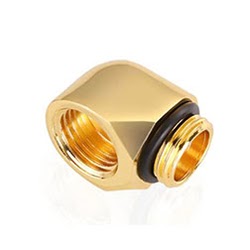 Watercooling CONSTRUCTEUR Fitting Male/femelle 90° Or - 14mm  Grosbill