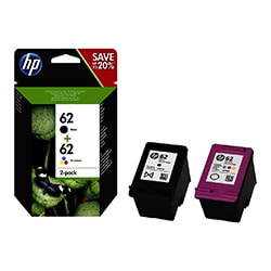 HP Pack Cartouches Noire + Couleurs N°62 - N9J71AE
