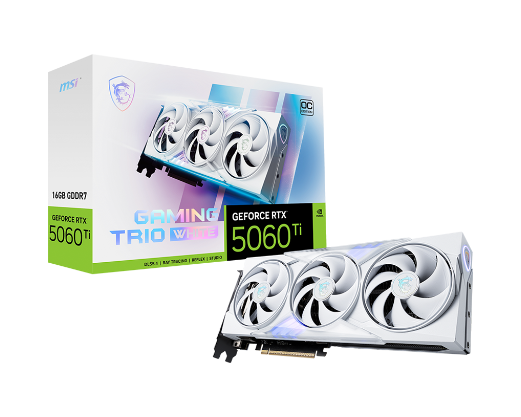 MSI GeForce RTX 5060 Ti 16G GAMING TRIO OC WHITE - Carte graphique - 0