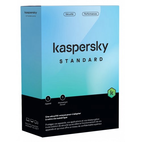 image produit Kaspersky Antivirus Standard Boîte - 1 An / 1 PC Grosbill