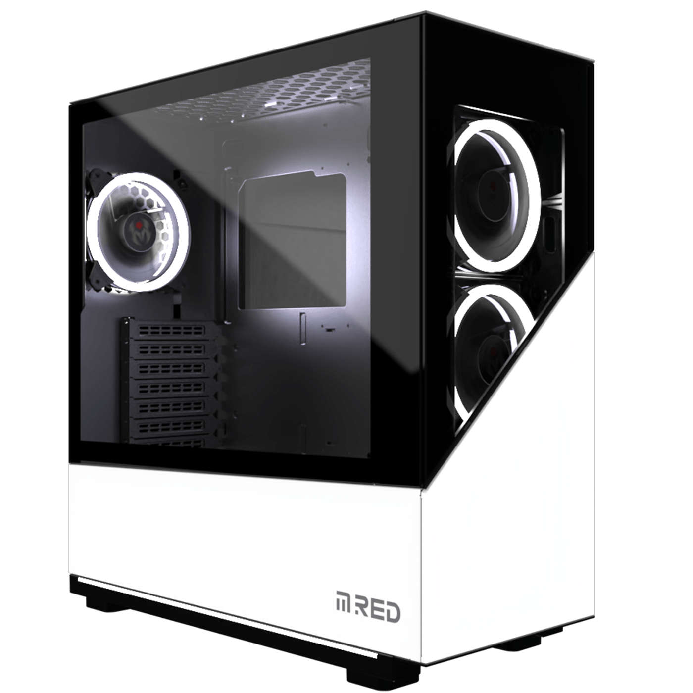 M.RED ELITE WHITE Rainbow ARGB MR-007 - MT/Sans Alim/ATX