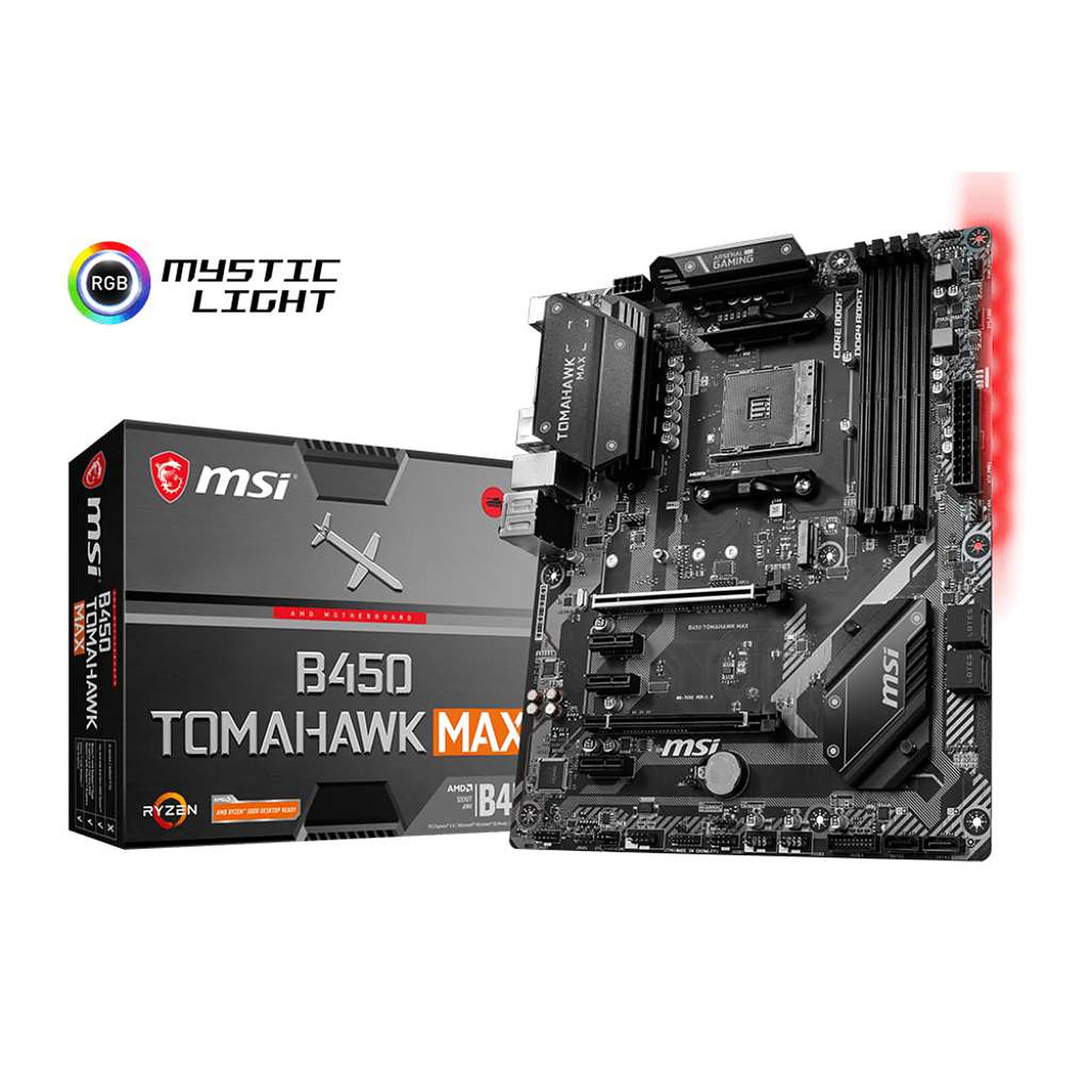 MSI B450 TOMAHAWK MAX ATX  - Carte mère MSI - grosbill.com - 0