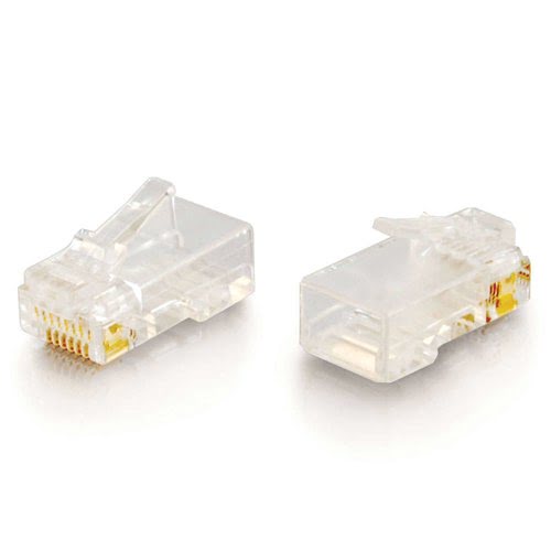 C2G Cbl/RJ45 CAT5E MODPlg RND SLD/Strnd 50pk