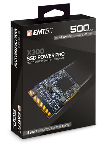 Emtec ECSSD500GX300  M.2 - Disque SSD Emtec - grosbill.com - 1
