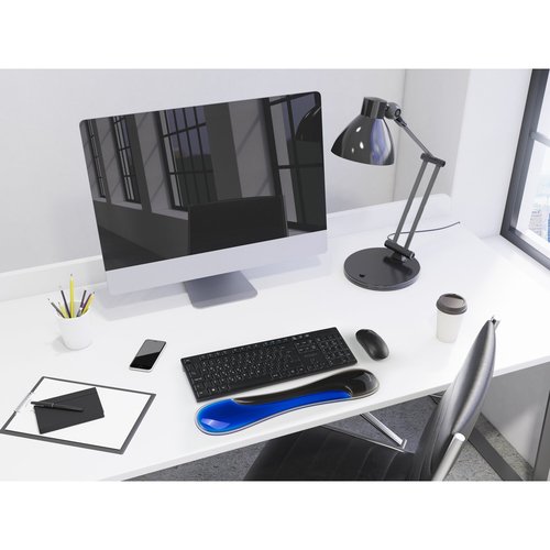 Slim Duo Gel Keyboard Wrist Rest - Blue - Achat / Vente sur grosbill.com - 1