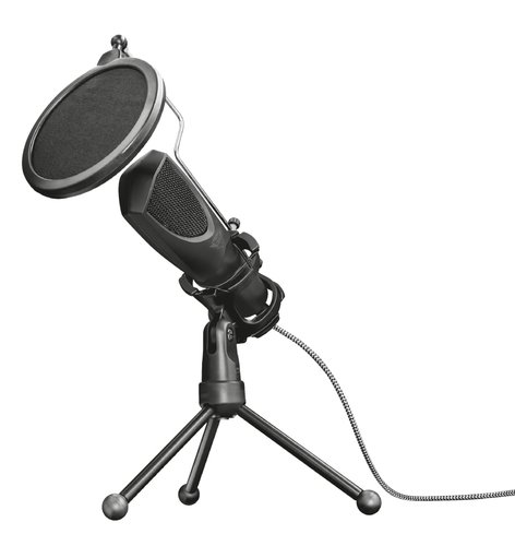 Trust Microphone Streaming Mantis - Noir/USB/Trépied (22656) - Achat / Vente Accessoire Streaming / Vlogging  sur grosbill.com - 1