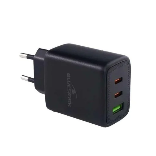 Bluestork Chargeur 65W PD - 3 ports + Câble USB-C 2m - Noir (PW-65-CCA-B) - Achat / Vente Chargeur sur grosbill.com - 0