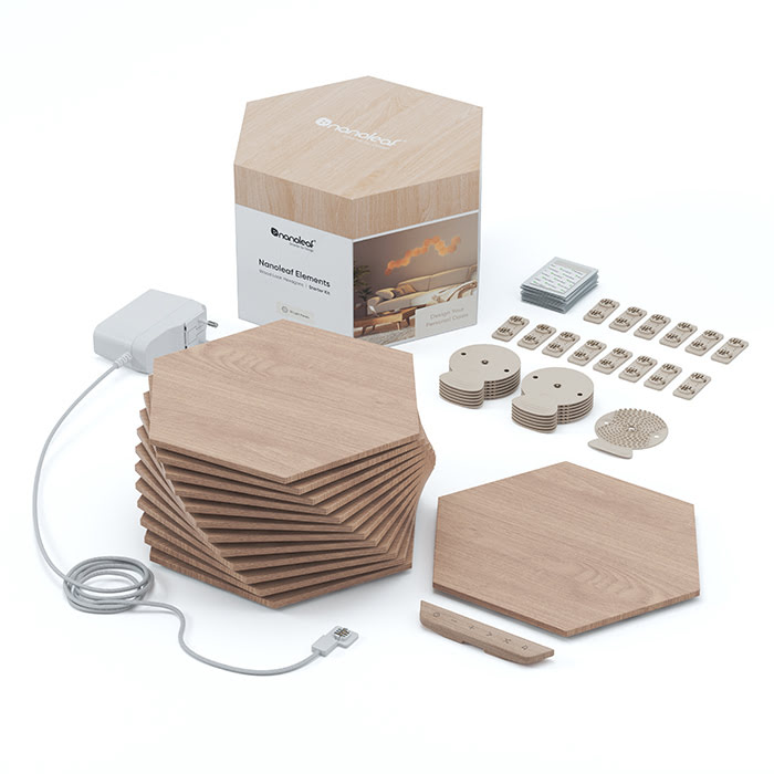 Nanoleaf Elements Hexagons Starter Kit - 13 pièces  (NL52-K-3002HB-13PK) - Achat / Vente Objet connecté / Domotique sur grosbill.com - 5