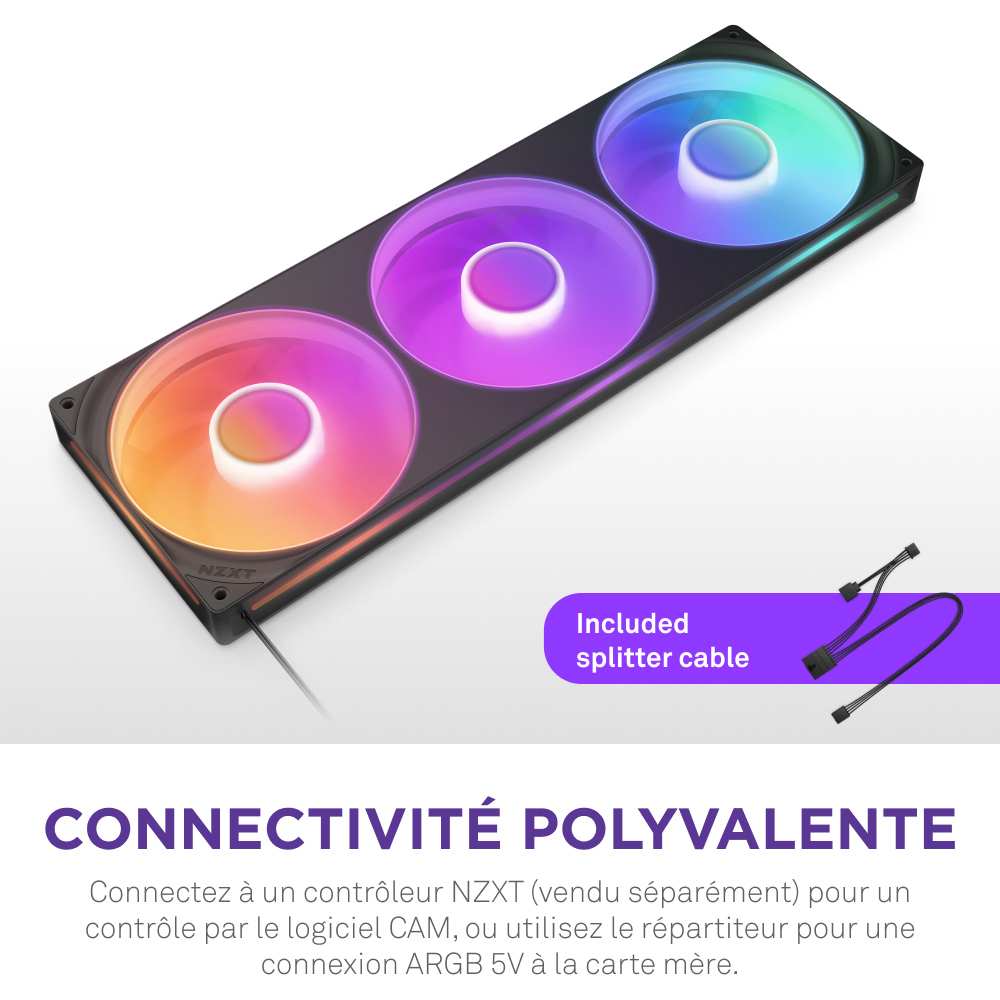 NZXT F420RGB Core Fan (Single Frame) - Ventilateur boîtier NZXT - 7