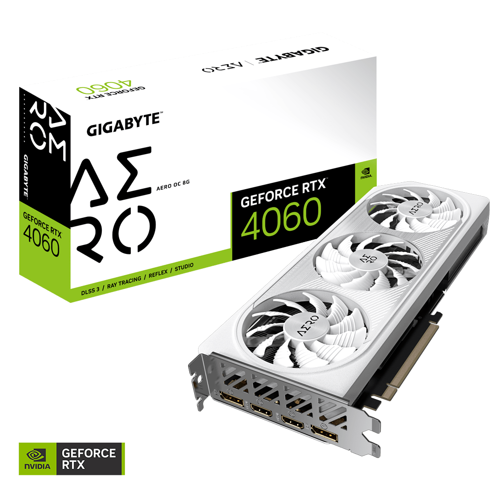 image produit Gigabyte GeForce RTX 4060 AERO OC 8G Grosbill