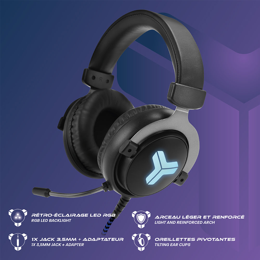 ELYTE HY-300 Stereo RGB - Micro-casque - grosbill.com - 5