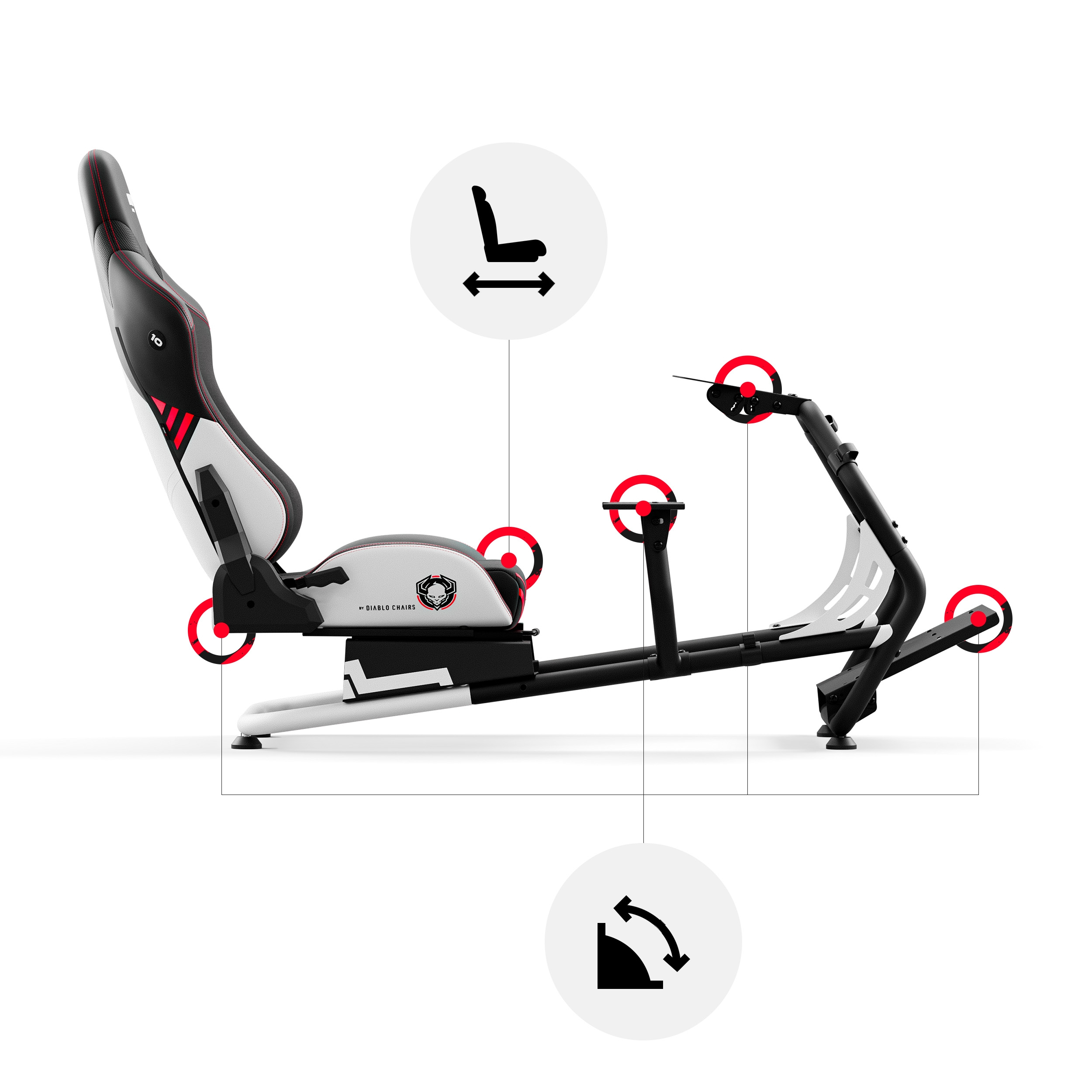 Diablo Chairs  X-Drive Cockpit (1635 + 1636) - Achat / Vente Chassis Simracing sur grosbill.com - 6