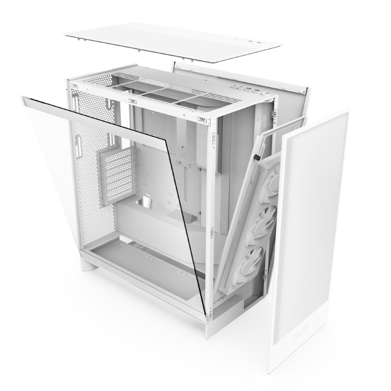 NZXT H7 Flow Blanc Blanc - Boîtier PC NZXT - grosbill.com - 5