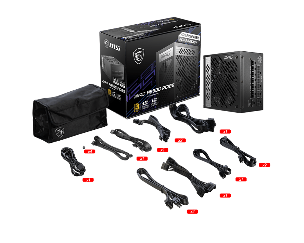 MSI 80+ Gold (850W) - Alimentation MSI - grosbill.com - 1