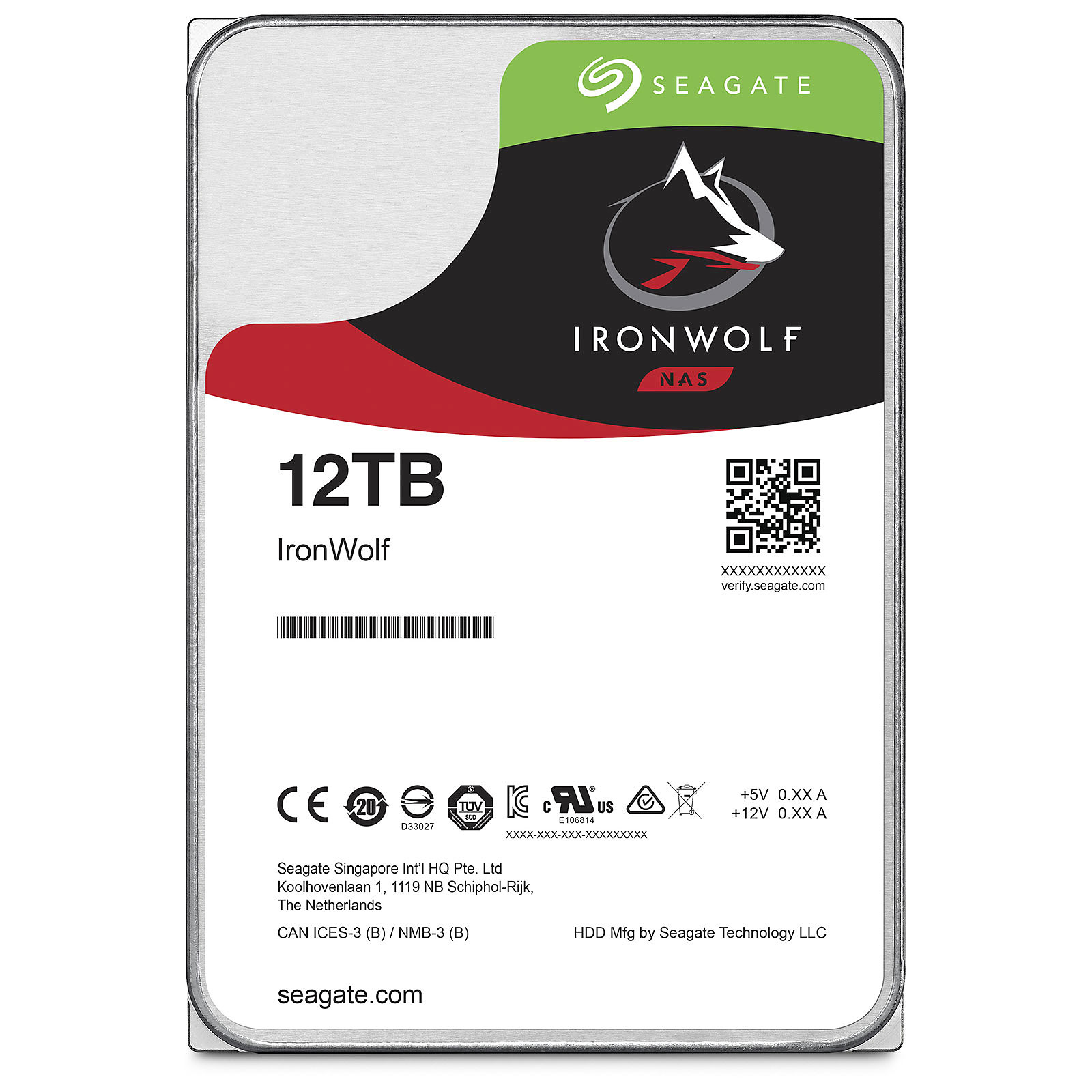 Seagate ST12000VN0008  7200 Tr/min - Disque dur 3.5" interne - 2