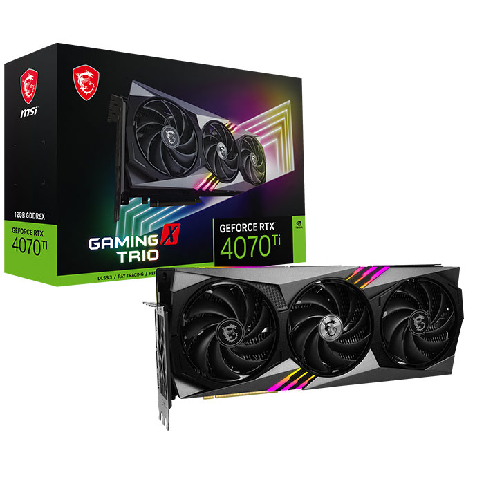 MSI GeForce RTX 4070 Ti GAMING X TRIO 12G  - Carte graphique MSI - 0