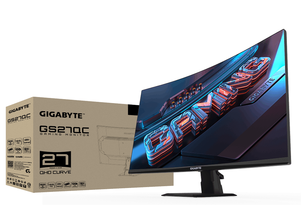 Gigabyte 27 pouces  GS27QC - Ecran PC Gigabyte - grosbill.com - 1