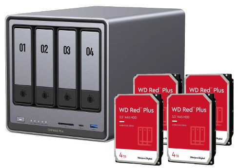 UGREEN DXP4800 Plus - 4 Baies avec 4 disques de 4To Red + - Serveur NAS - 0