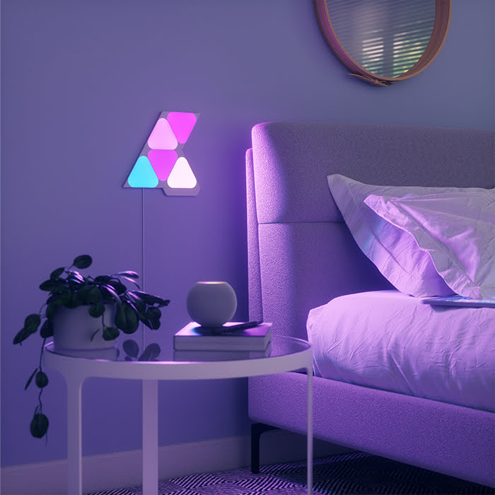 Nanoleaf Shapes Mini Triangles Starter Kit - 5 Pièces (NL48-5002TW-5PK) - Achat / Vente Objet connecté / Domotique sur grosbill.com - 1
