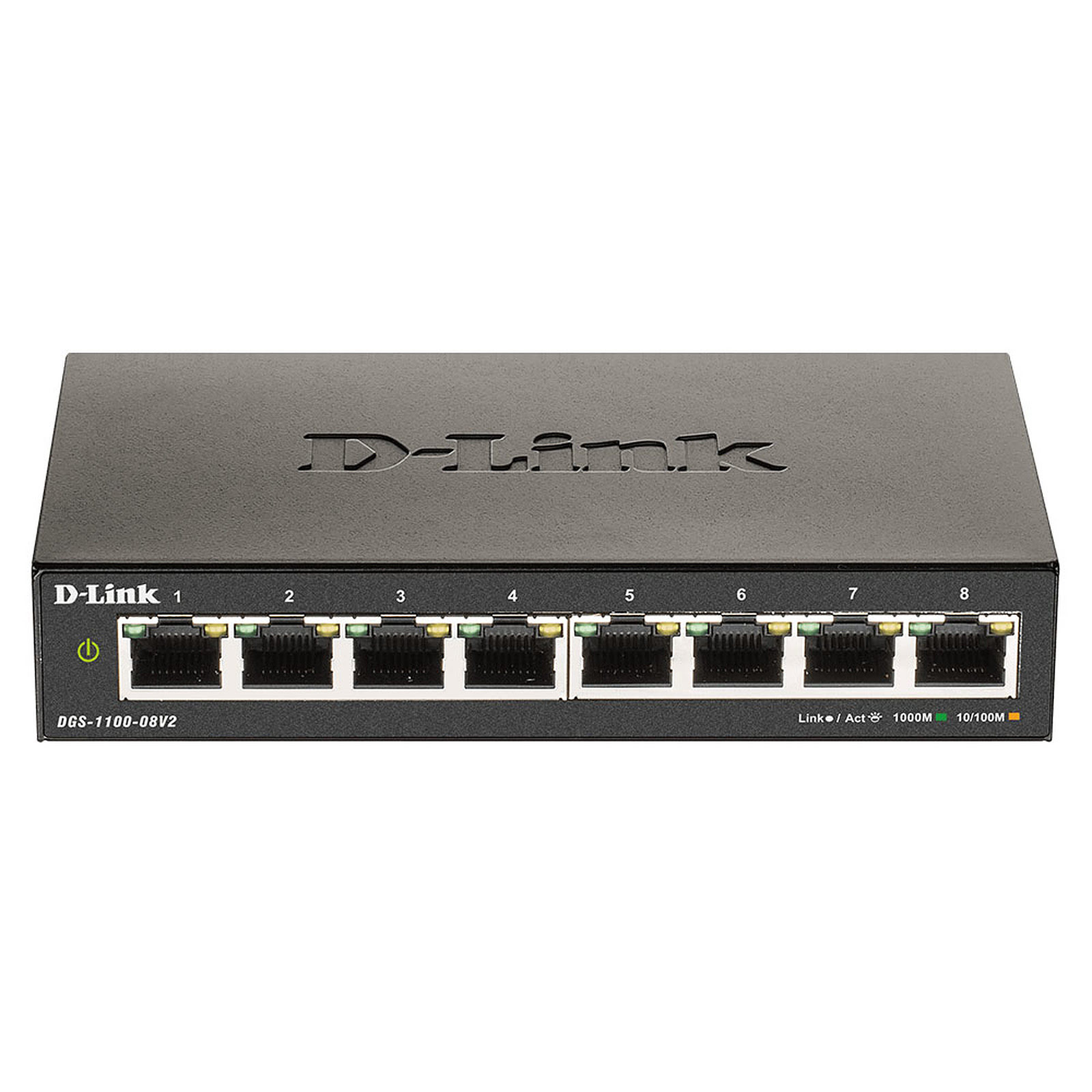 Switch D-Link 8 ports 10/100/1000 - DGS-1100-08V2 - grosbill.com - 0