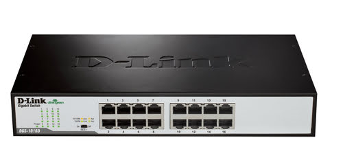 Switch D-Link DGS-1016D/E - 16 (ports)/10/100/1000/Sans POE/Empilable/Non manageable - 1