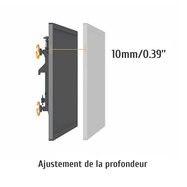 Support sur roulettes pour écran TV 32" - 75"   - Accessoire écran - 9