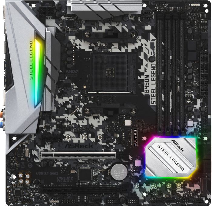 ASRock B450M Steel Legend Specs Micro-ATX  - Carte mère ASRock - 1