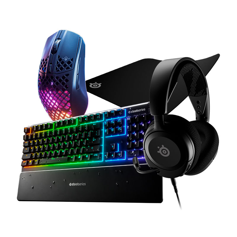 SteelSeries Arctis Nova 1 - Apex 3 - Aerox 3 Onyx Sans Fil - QCK M  (61606+64799+62612+63004) - Achat / Vente Pack Peripheriques sur