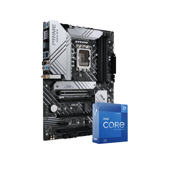 Bundle Asus PRIME Z690-P WIFI D4 + i7-12700KF  - grosbill.com - 0