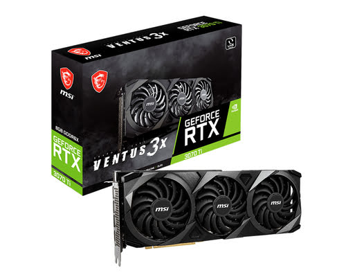 image produit MSI RTX 3070 Ti Ventus 3X 8G OC GDDR6X Grosbill