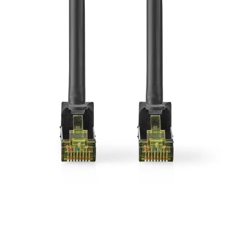 Câble RJ45 Cat7 S/FTP - 10m - Noir - Connectique réseau - 1