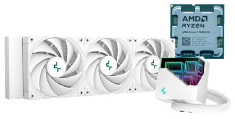 9800x3D Tray + Watercooling LT720 360mm - Blanc  - grosbill.com - 0