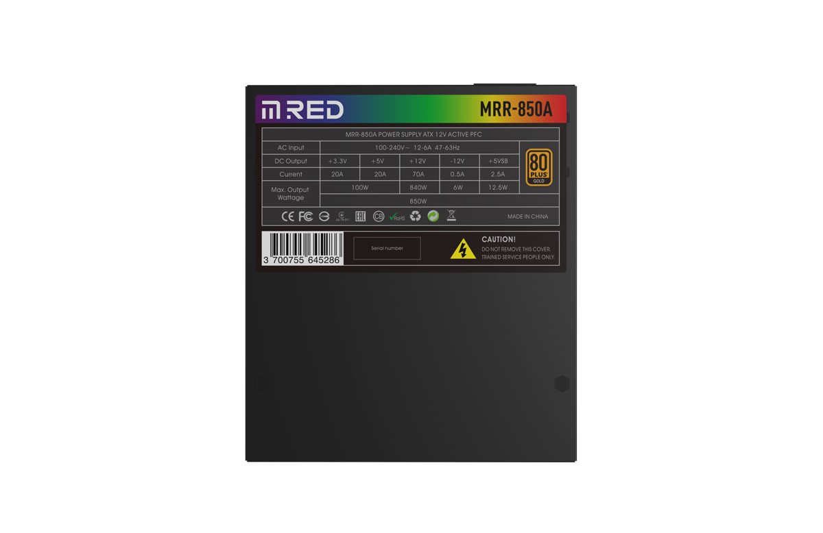 M.RED 80+GOLD (850W) - Alimentation M.RED - grosbill.com - 2