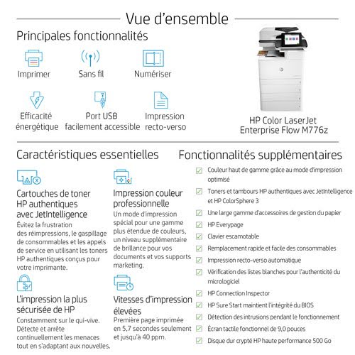 LASERJET MFP COLOR M776Z (3WT91A) - Achat / Vente sur grosbill.com - 4