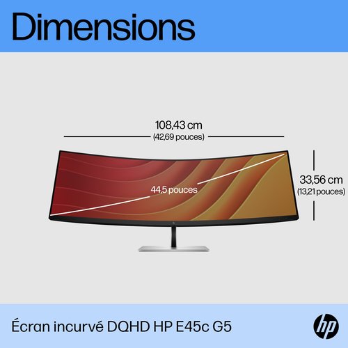 E45C G5 CURVED DQHD MONITOR - Achat / Vente sur grosbill.com - 7