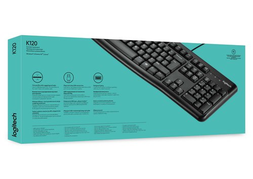 K120 Corded Keyboard Noir - Achat / Vente sur grosbill.com - 17