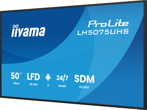 Iiyama Prolite LH5075UHS-B2AG - 49.5" 4K VA 9.5ms Android iiShare (LH5075UHS-B2AG) - Achat / Vente Affichage dynamique sur grosbill.com - 4