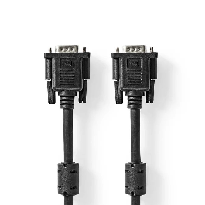 Câble VGA mâle/mâle - 2m - Noir - Connectique TV/Hifi/Video - 0