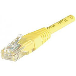 Cordon Cat 6, 4P Moule 1.00 m FTP Jaune