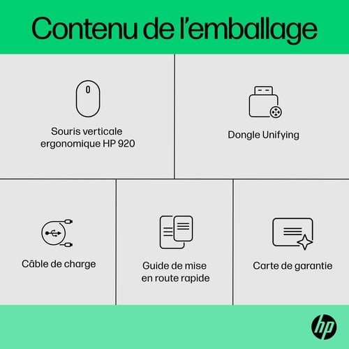 HP 920 Ergo VRTCL Wireless Mouse EMEA-IN - Achat / Vente sur grosbill.com - 11