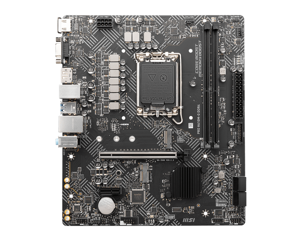 MSI PRO H610M-G Micro-ATX  - Carte mère MSI - grosbill.com - 1