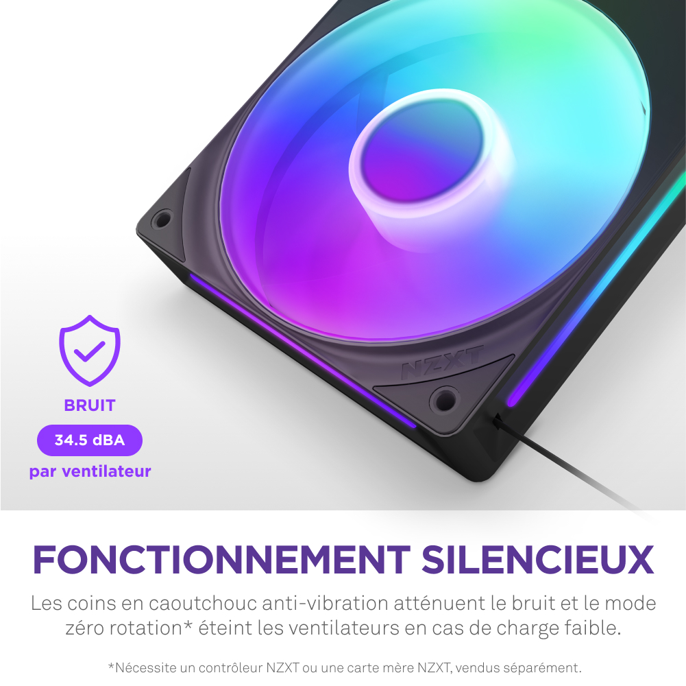 NZXT F420RGB Core Fan (Single Frame) - Ventilateur boîtier NZXT - 12