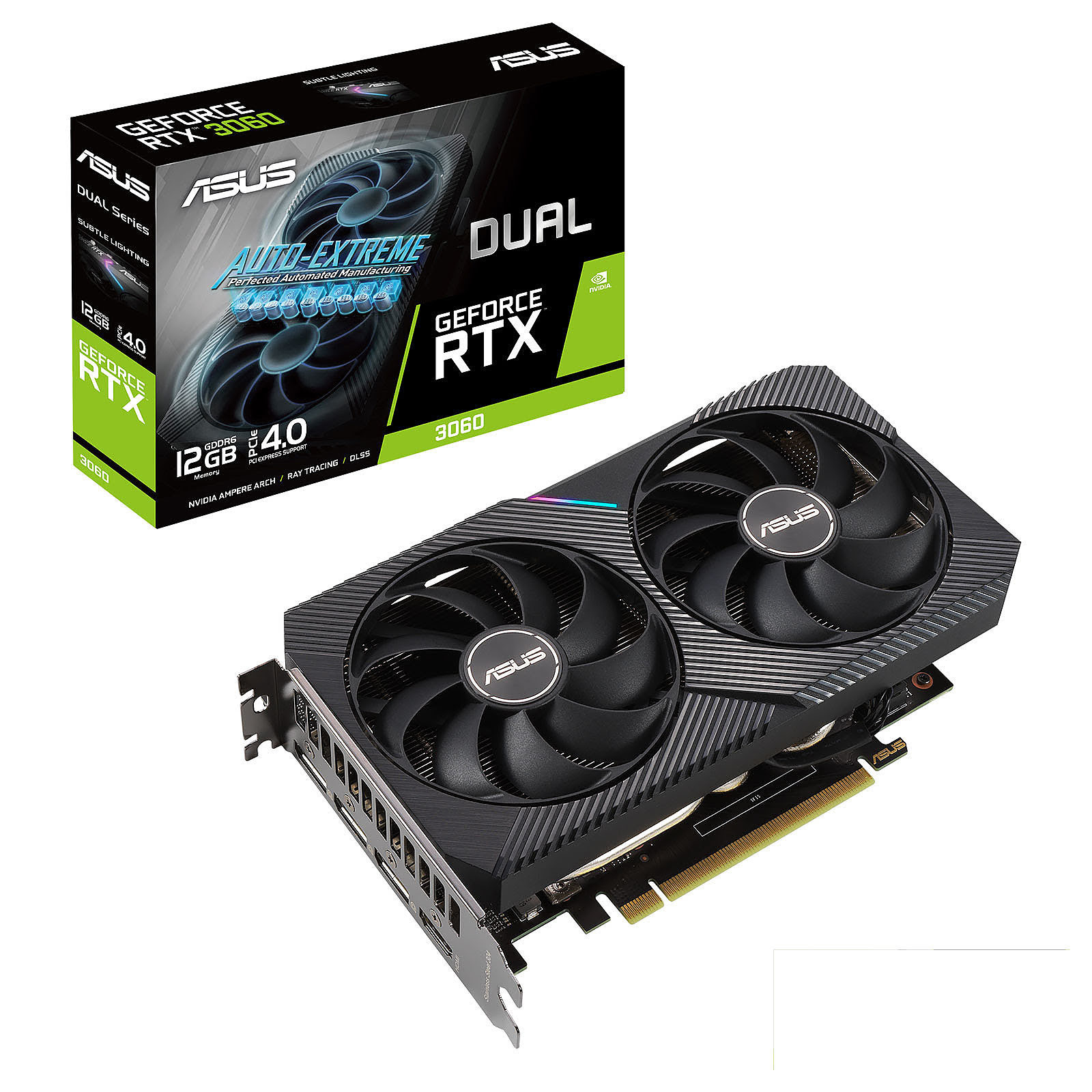 Asus DUAL-RTX3060-12G-V2 LHR  - Carte graphique Asus - grosbill.com - 0