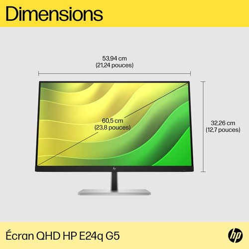 HP 24 pouces  6N4F1AA#ABB - Ecran PC HP - grosbill.com - 7