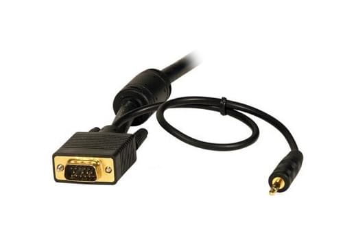 Câble SVGA mâle & Jack 3.5 mâle 3m  - Connectique PC - grosbill.com - 0