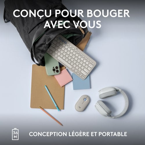 PEBBLE KEYS 2 K380S TONAL WHITE - Achat / Vente sur grosbill.com - 12