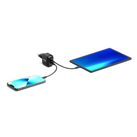 Cable Chargeur mural 35W - 2 ports USB-C+Câble USB-C-2m - Accessoire téléphonie Port - 4