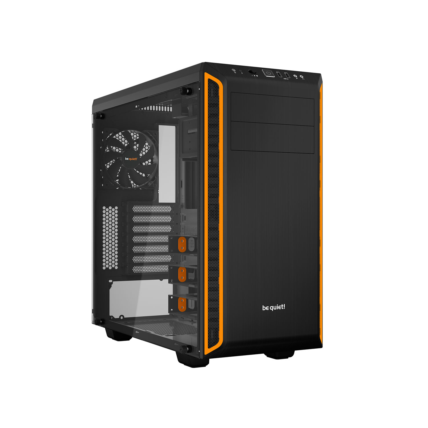 be quiet! Pure Base 600 Orange Window BGW20 Orange - Boîtier PC - 0