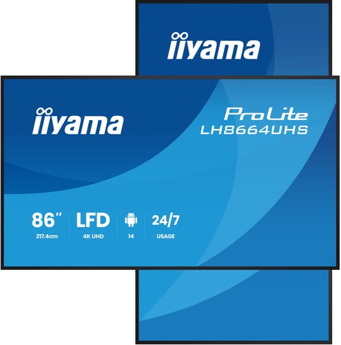 Iiyama 86 pouces  LH8664UHS-B3AG - Ecran PC Iiyama - grosbill.com - 1