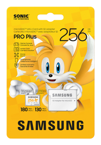 Samsung Sonic PRO Plus - Micro SDXC 256Go V30 - Carte mémoire - 4
